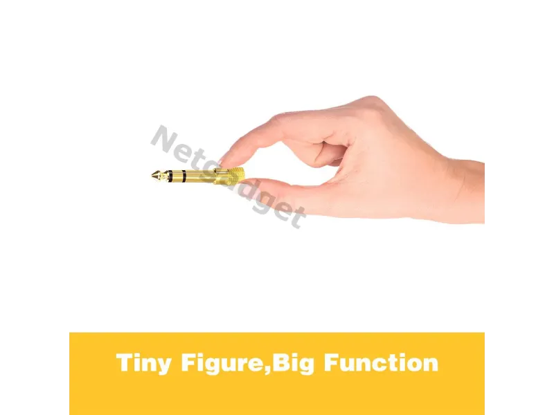 Fiche adaptateur plaqué or 6.35 à 3.5mm - Netgadget