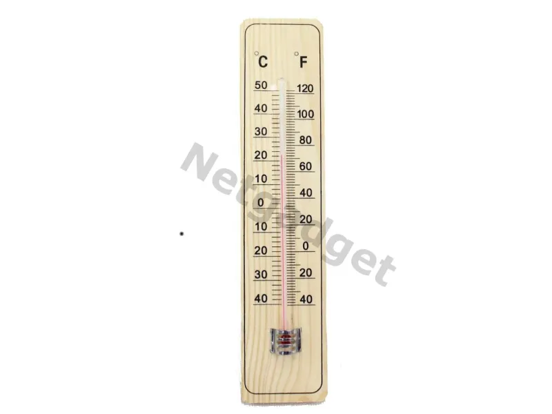 Thermomètre en bois intérieur-extérieur - Netgadget