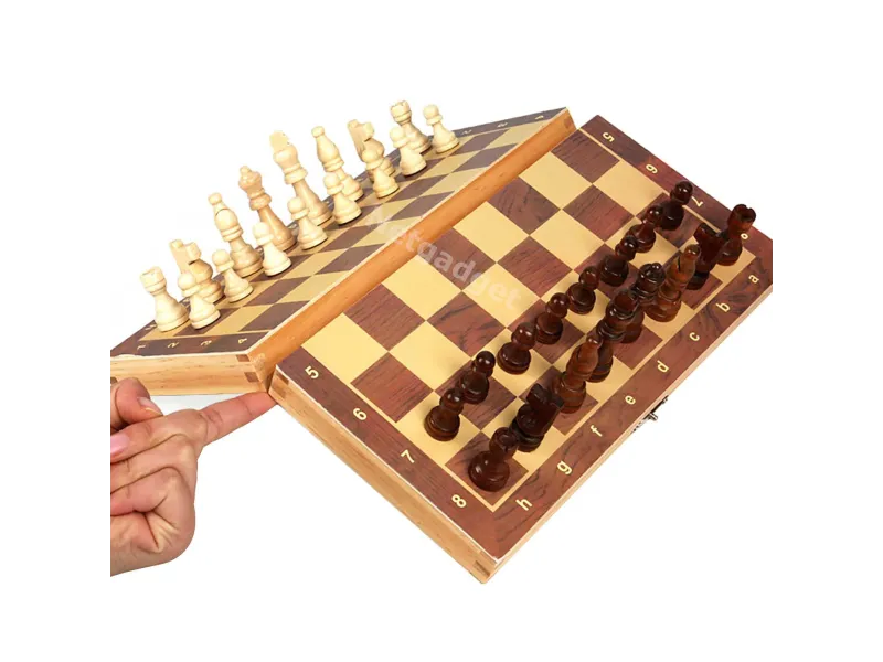 Échiquier en bois - Jeu d'échecs - Netgadget