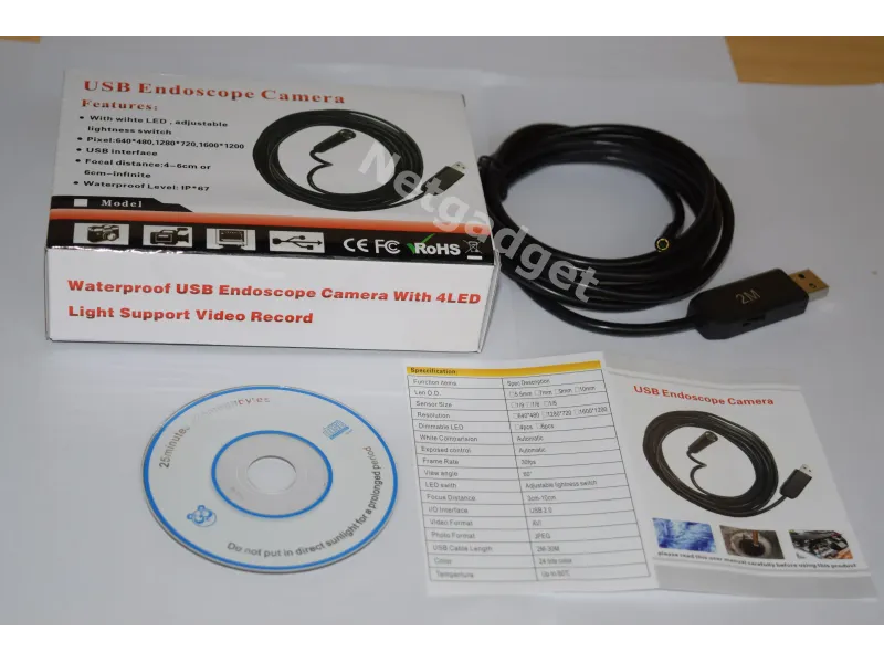 Endoscope caméra USB 5M - Netgadget